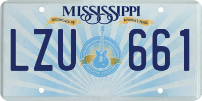 MS license plate LZU661