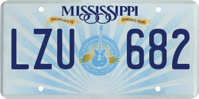 MS license plate LZU682