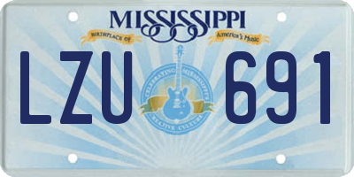 MS license plate LZU691