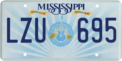 MS license plate LZU695