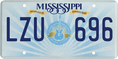 MS license plate LZU696