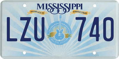 MS license plate LZU740