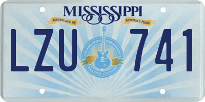 MS license plate LZU741