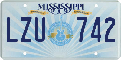 MS license plate LZU742