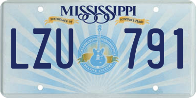 MS license plate LZU791