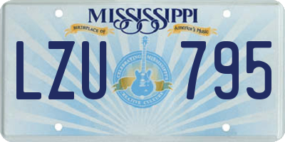 MS license plate LZU795