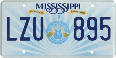 MS license plate LZU895