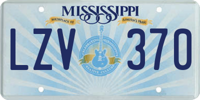 MS license plate LZV370