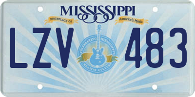 MS license plate LZV483