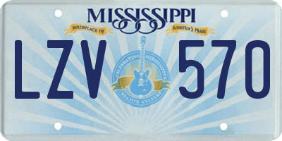MS license plate LZV570