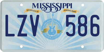MS license plate LZV586