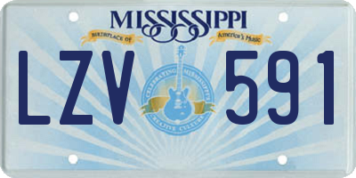 MS license plate LZV591