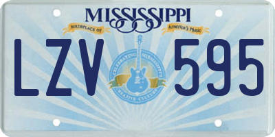 MS license plate LZV595