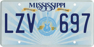 MS license plate LZV697