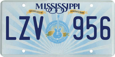 MS license plate LZV956