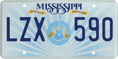 MS license plate LZX590