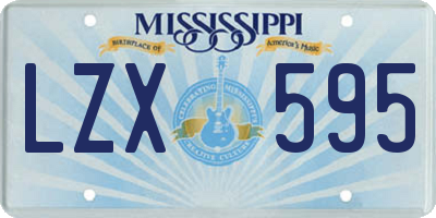 MS license plate LZX595