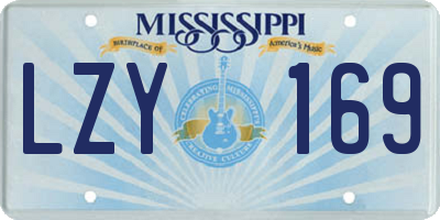 MS license plate LZY169