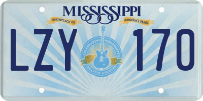 MS license plate LZY170