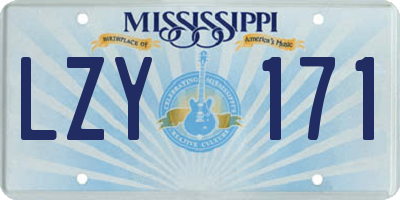 MS license plate LZY171