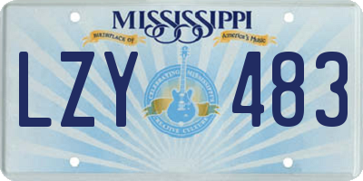 MS license plate LZY483
