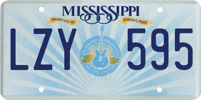 MS license plate LZY595