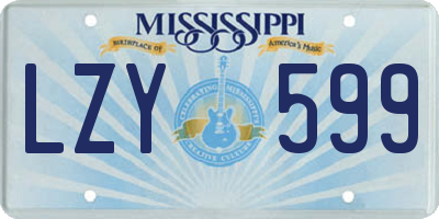 MS license plate LZY599
