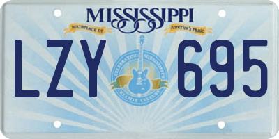 MS license plate LZY695