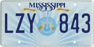 MS license plate LZY843