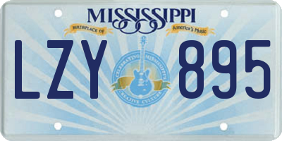 MS license plate LZY895