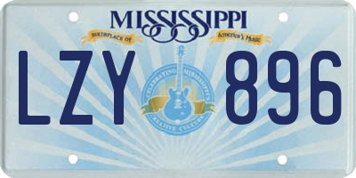 MS license plate LZY896