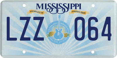 MS license plate LZZ064