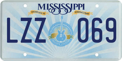 MS license plate LZZ069
