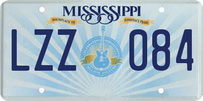 MS license plate LZZ084