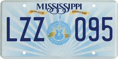 MS license plate LZZ095