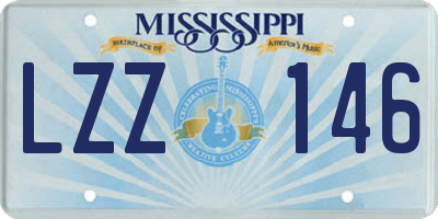MS license plate LZZ146