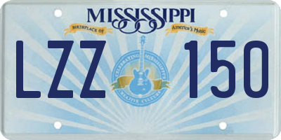 MS license plate LZZ150