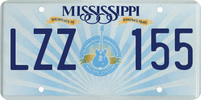 MS license plate LZZ155