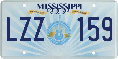 MS license plate LZZ159