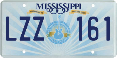 MS license plate LZZ161