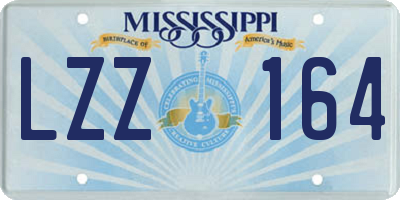 MS license plate LZZ164