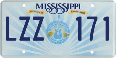 MS license plate LZZ171