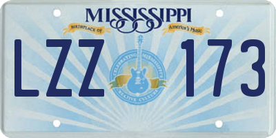 MS license plate LZZ173