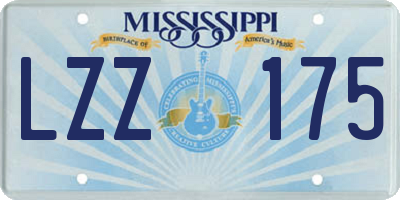 MS license plate LZZ175