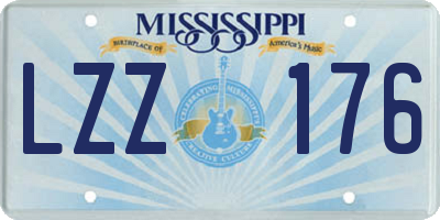 MS license plate LZZ176