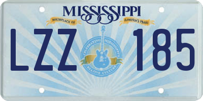 MS license plate LZZ185