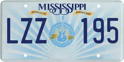 MS license plate LZZ195
