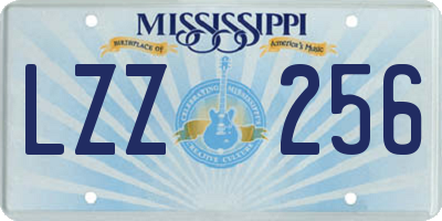 MS license plate LZZ256