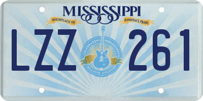 MS license plate LZZ261