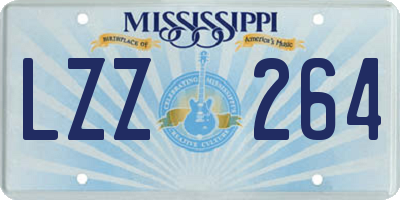 MS license plate LZZ264